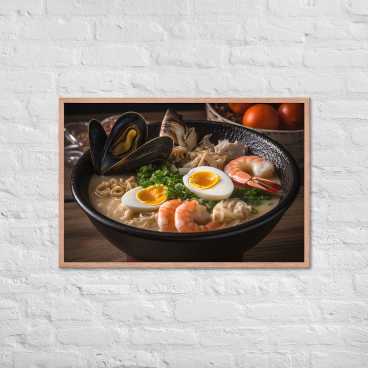 Seafood Ramen Framed poster 🤤 from Yumify.AI