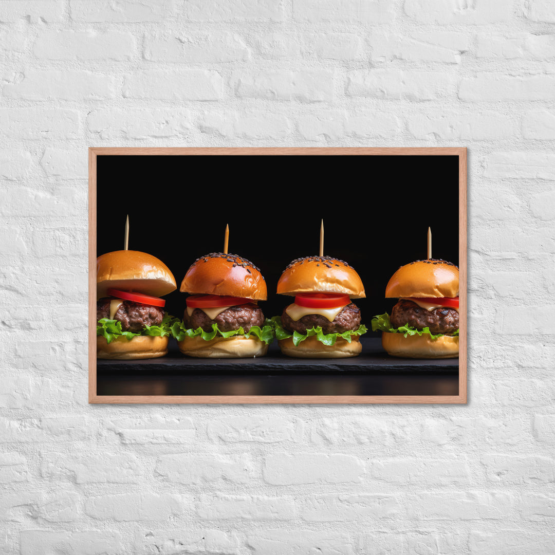 Slider Burgers Framed poster 🤤 from Yumify.AI