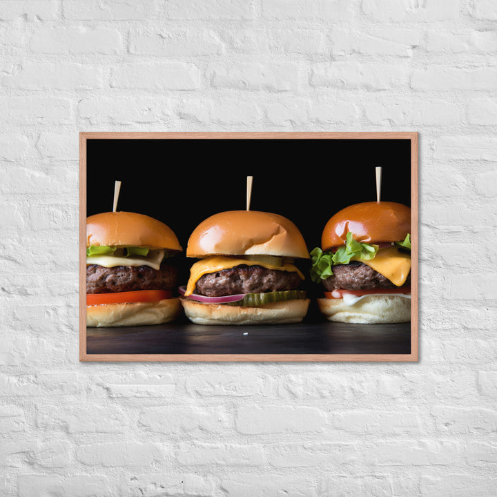 Slider Burgers Framed poster 🤤 from Yumify.AI