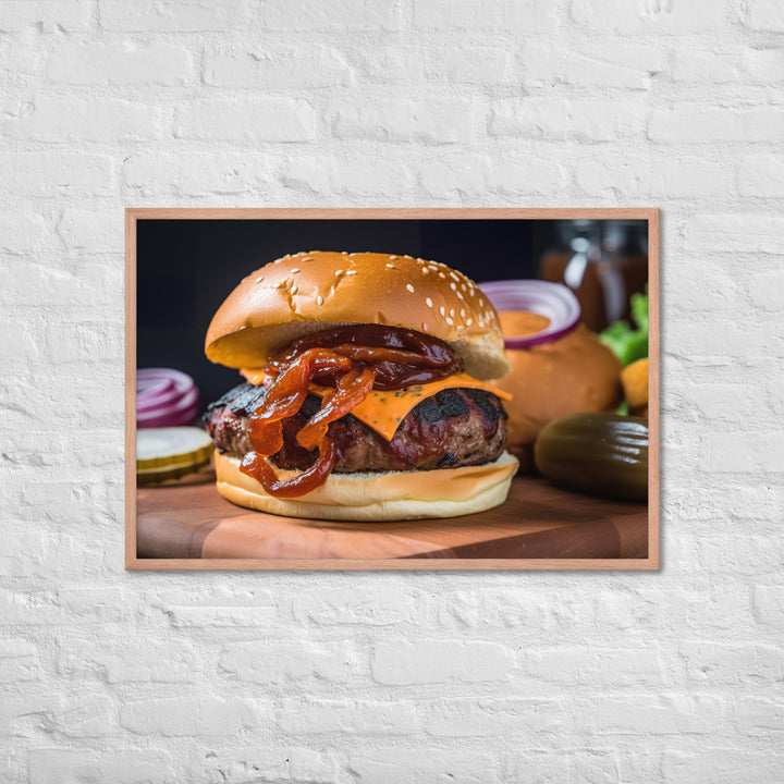 BBQ Burgers Framed poster 🤤 from Yumify.AI