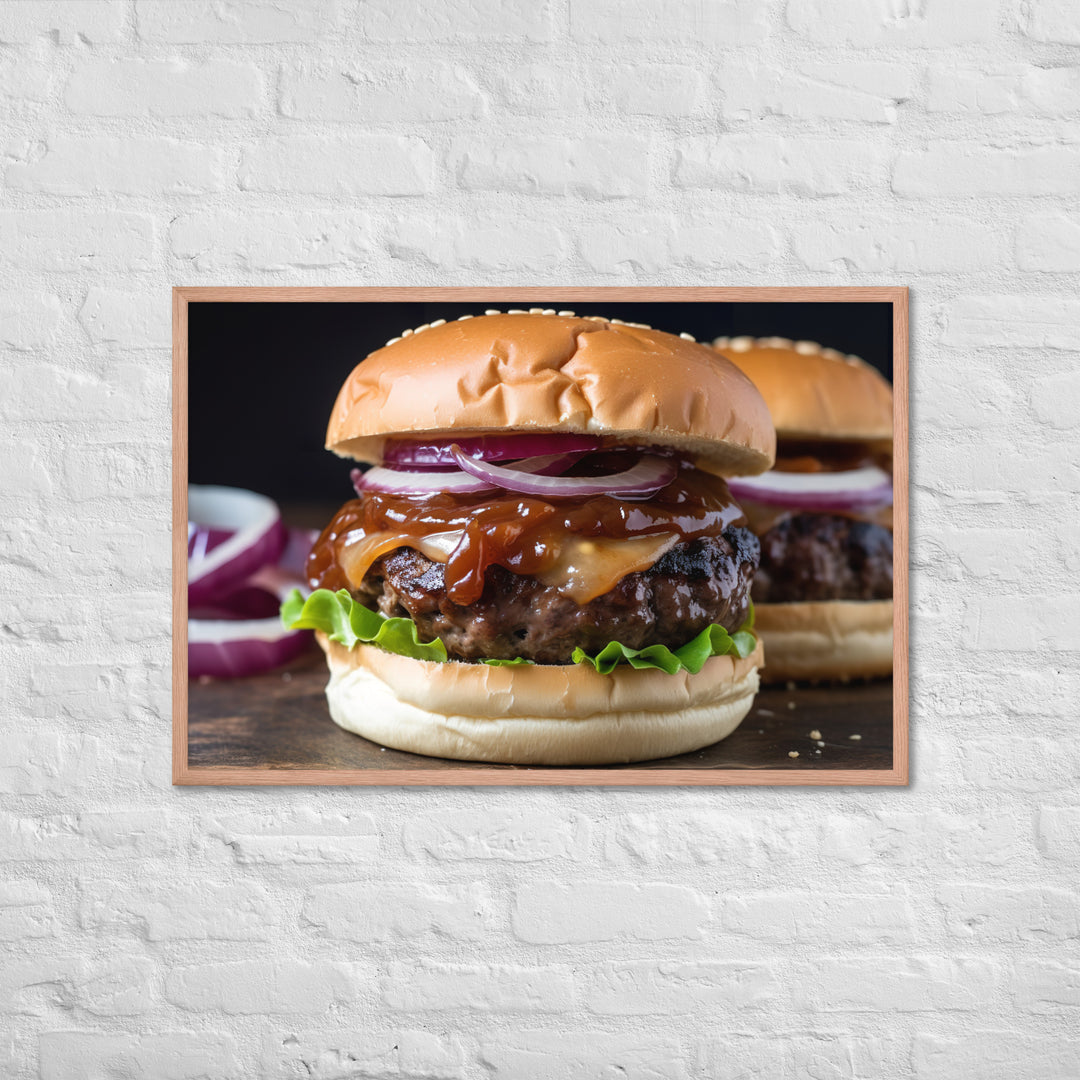 BBQ Burgers Framed poster 🤤 from Yumify.AI