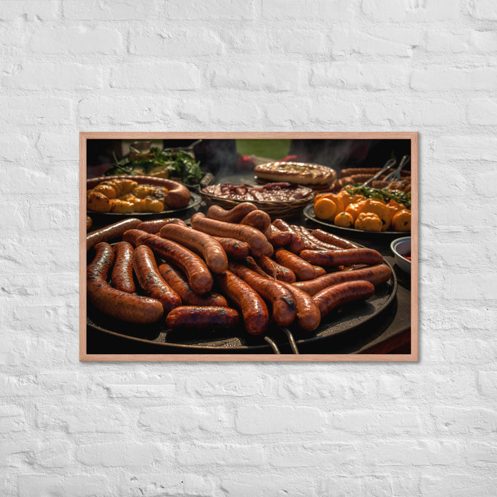 Sausage Framed poster 🤤 from Yumify.AI