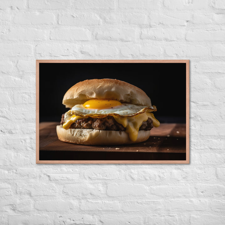 Sausage Breakfast Sandwich Framed poster 🤤 from Yumify.AI