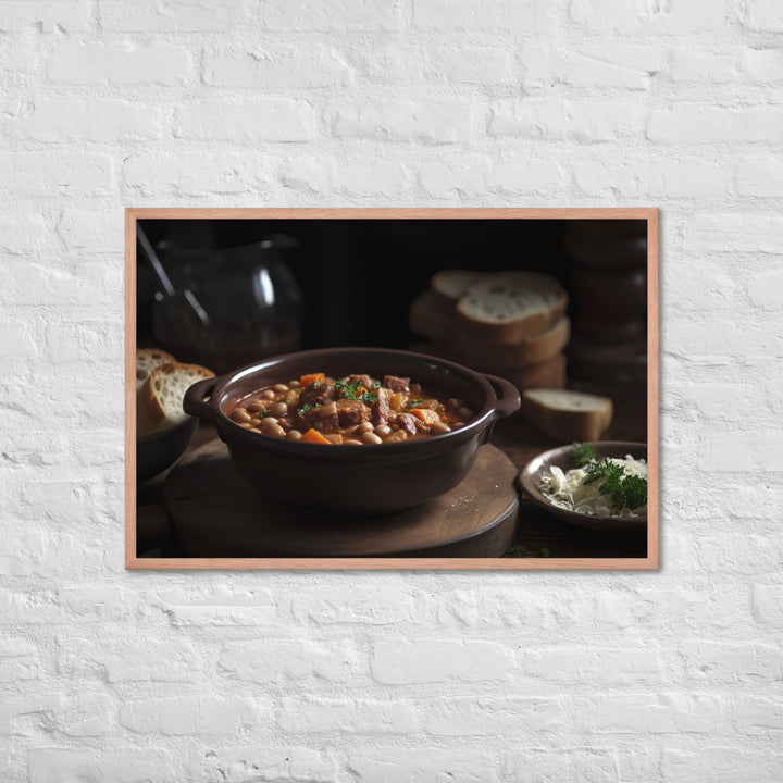 Sausage and Bean Stew Framed poster 🤤 from Yumify.AI
