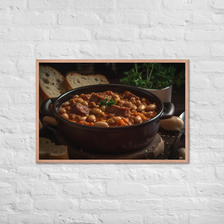 Sausage and Bean Stew Framed poster 🤤 from Yumify.AI