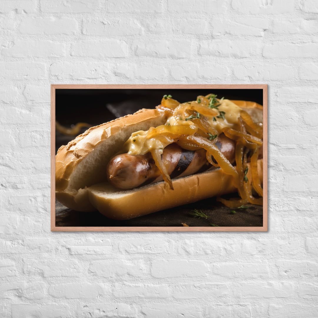 Grilled Bratwurst Framed poster 🤤 from Yumify.AI