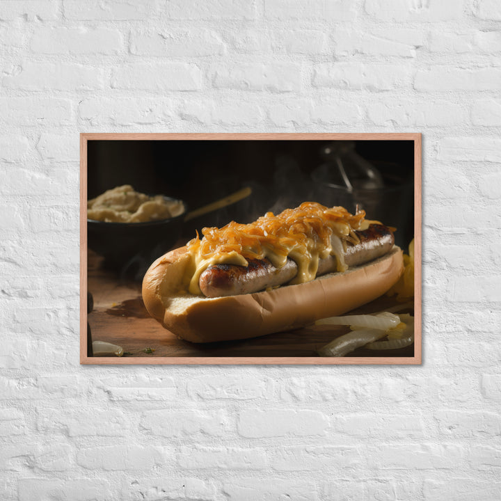 Grilled Bratwurst Framed poster 🤤 from Yumify.AI