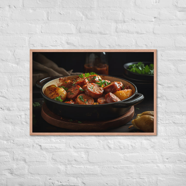 Chorizo and Potato Boil Up Framed poster 🤤 from Yumify.AI