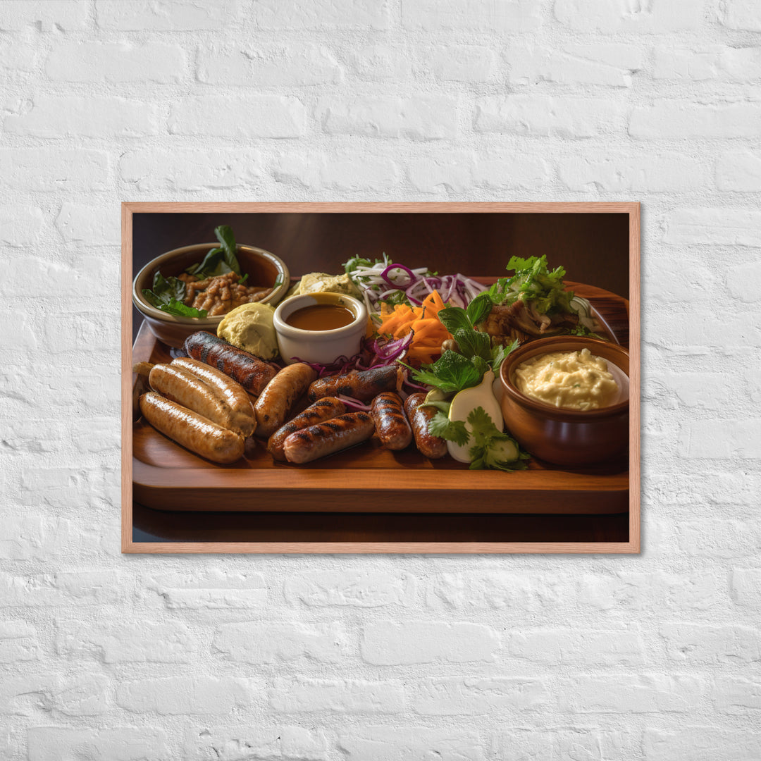 Sausage Sampler Framed poster 🤤 from Yumify.AI