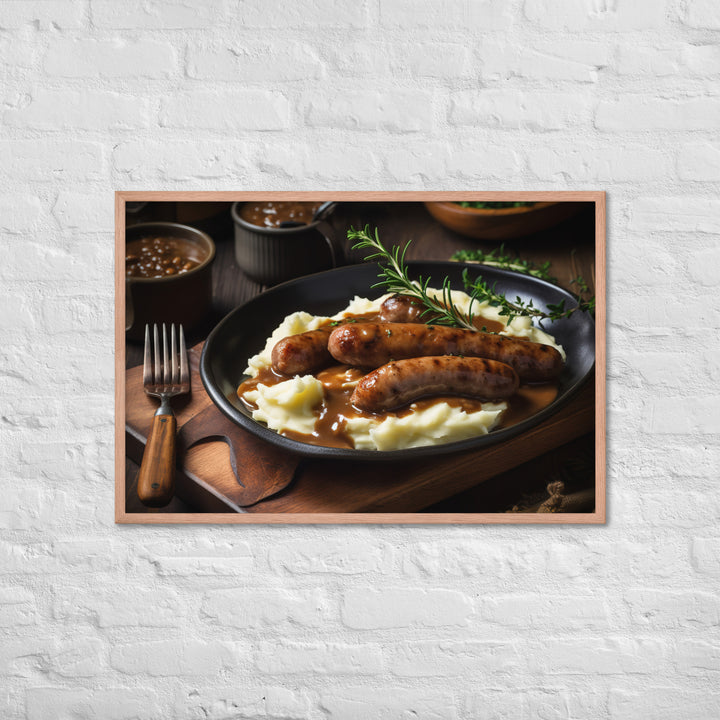 Bangers and Mash Framed poster 🤤 from Yumify.AI