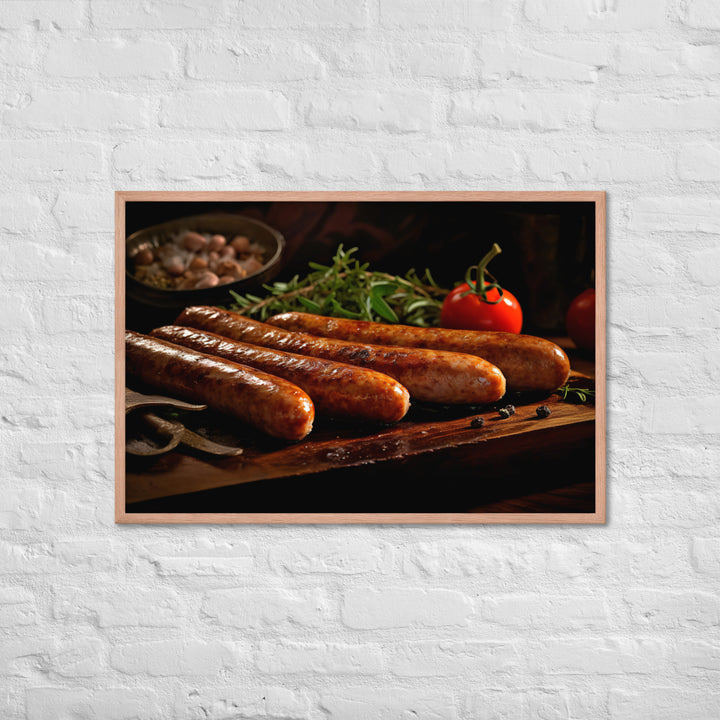 Baked Sausage Framed poster 🤤 from Yumify.AI