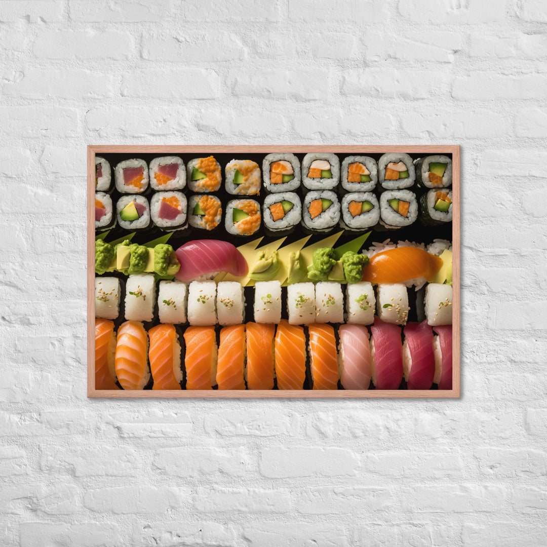 Sushi Platter Framed poster 🤤 from Yumify.AI