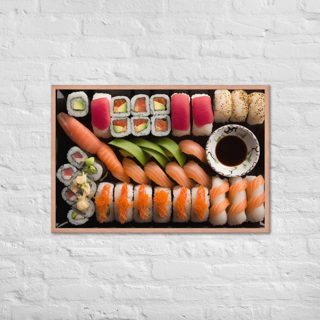 Sushi Platter Framed poster 🤤 from Yumify.AI