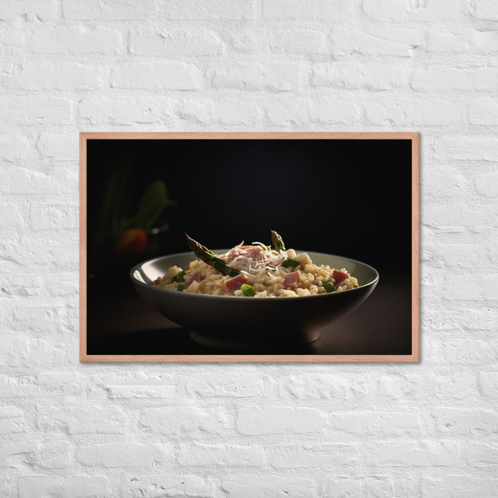 Parma Ham and Asparagus Risotto Framed poster 🤤 from Yumify.AI