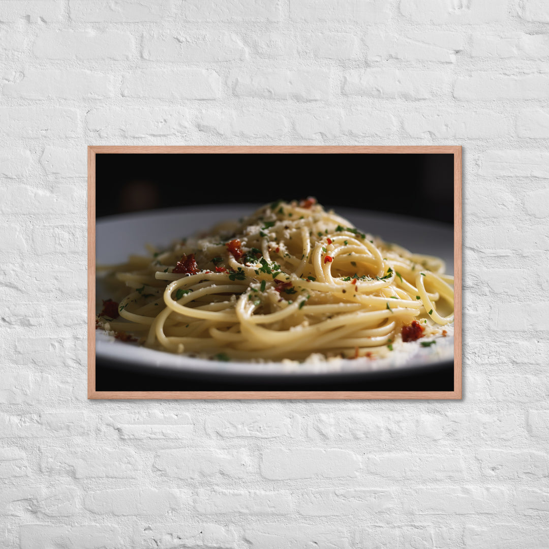Spaghetti Aglio e Olio Framed poster 🤤 from Yumify.AI