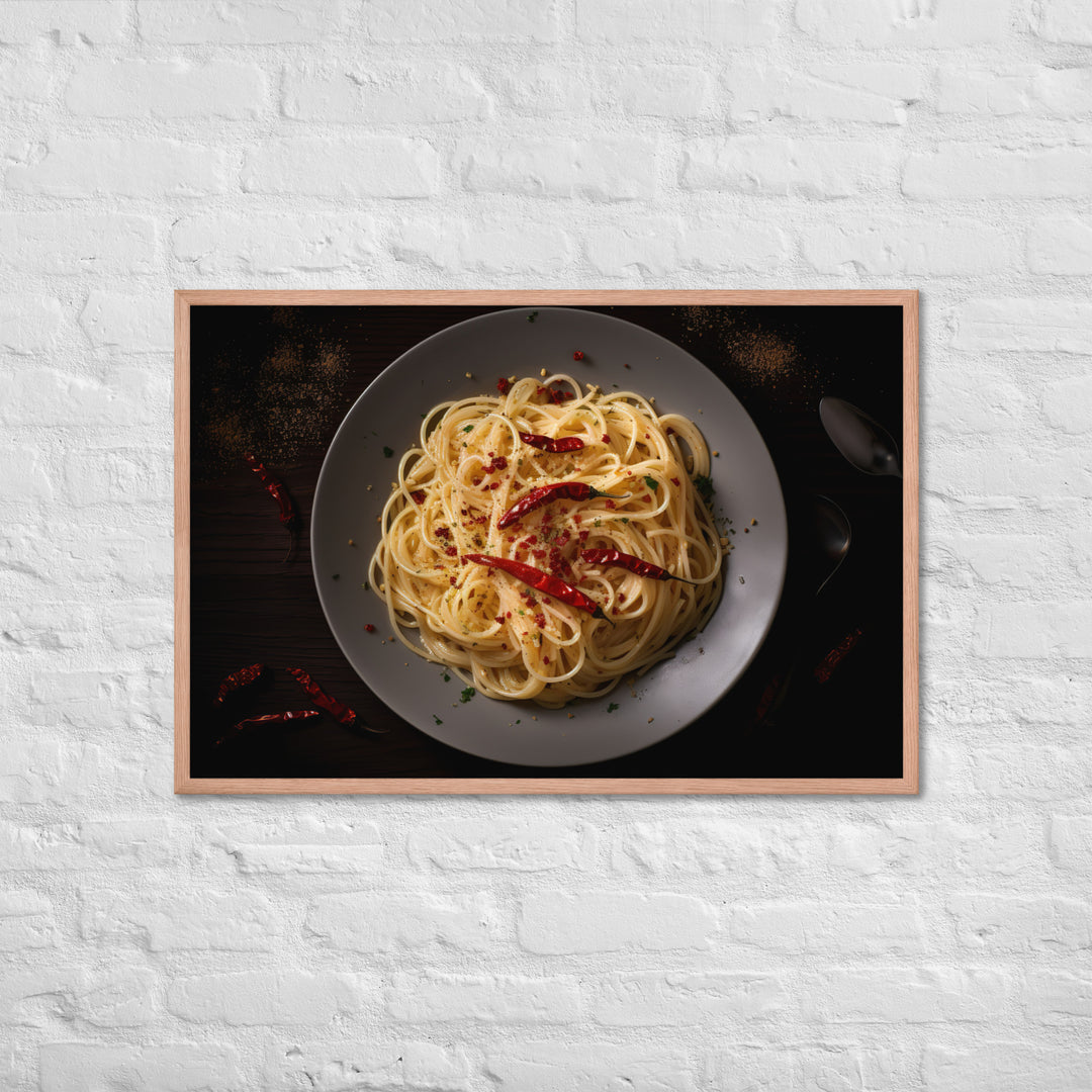 Spaghetti Aglio e Olio Framed poster 🤤 from Yumify.AI