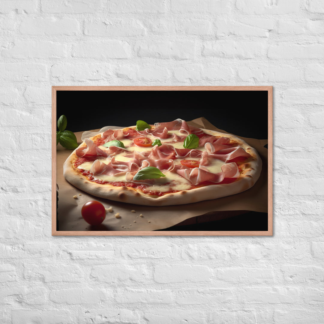 Parma Ham and Mozzarella Pizza Framed poster 🤤 from Yumify.AI