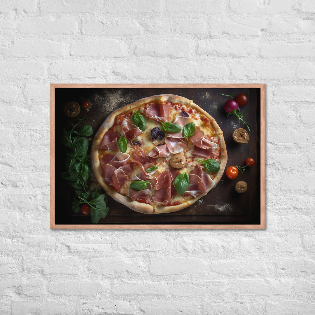 Parma Ham and Mozzarella Pizza Framed poster 🤤 from Yumify.AI