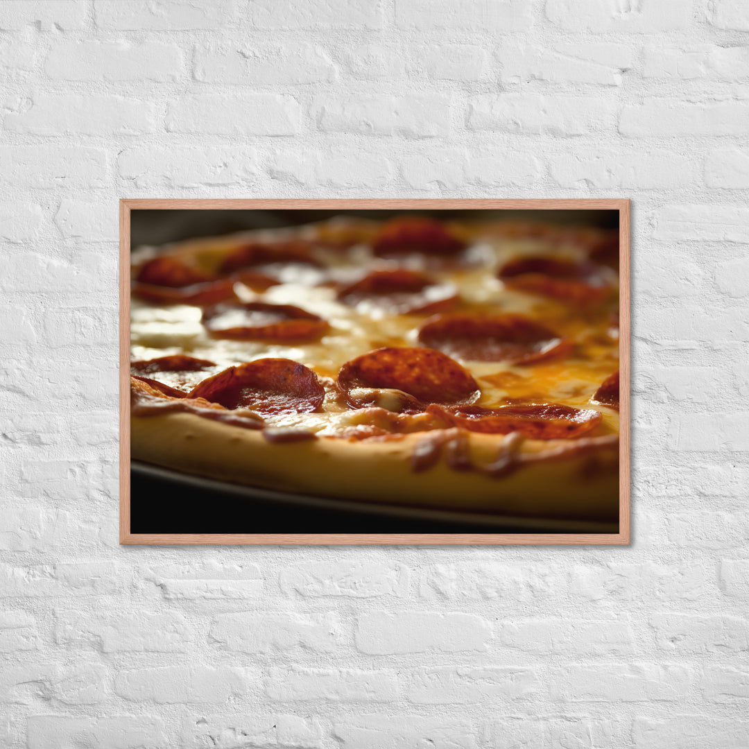 Pepperoni Pizza Framed poster 🤤 from Yumify.AI