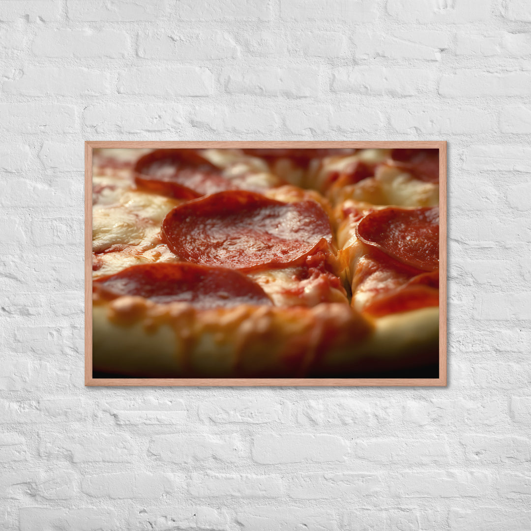 Pepperoni Pizza Framed poster 🤤 from Yumify.AI