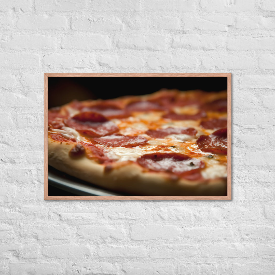 Pepperoni Pizza Framed poster 🤤 from Yumify.AI