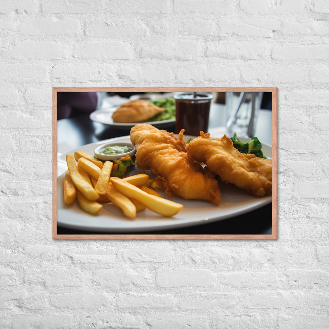 Fish and Chips Framed poster 🤤 from Yumify.AI