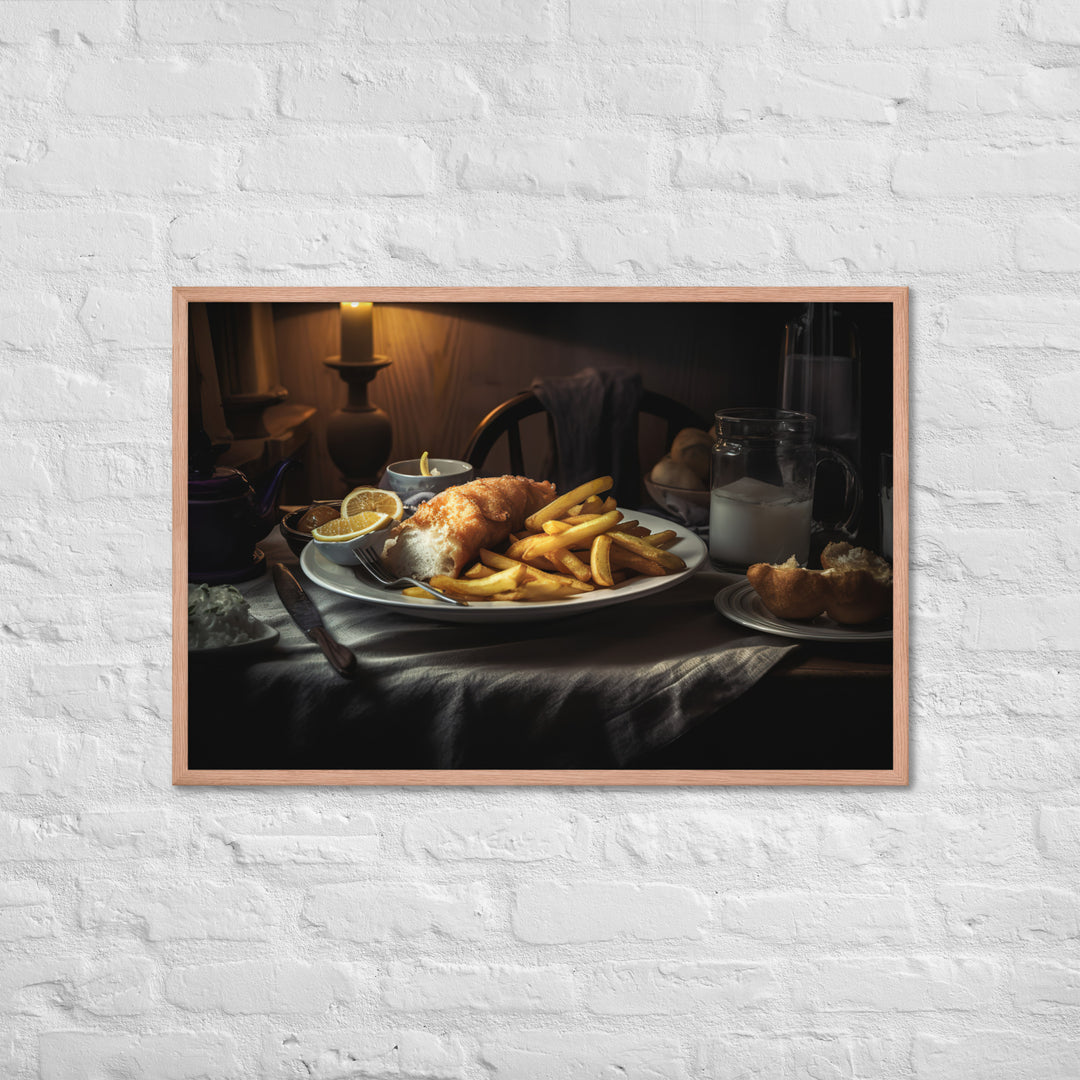 Fish and Chips Framed poster 🤤 from Yumify.AI