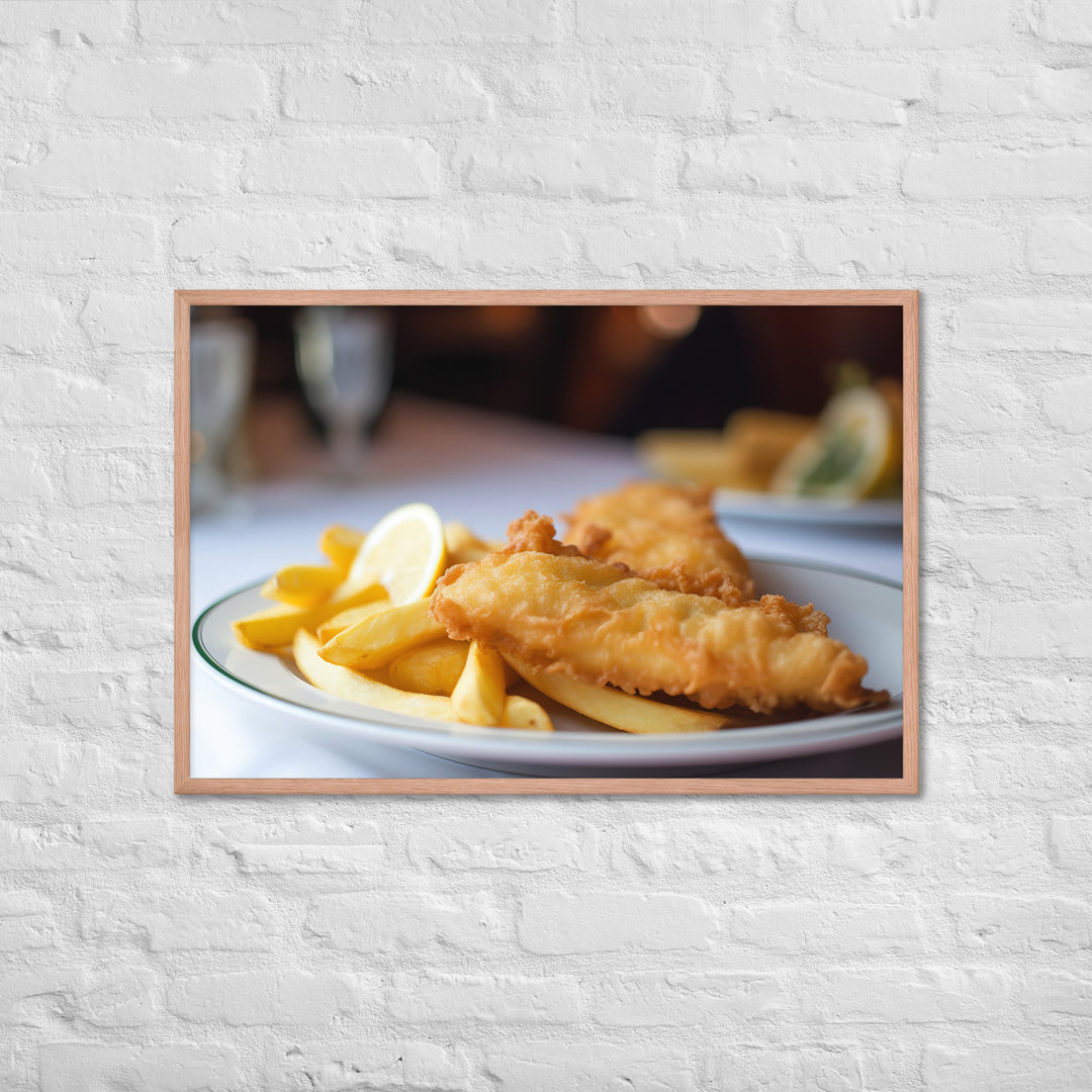 Fish and Chips Framed poster 🤤 from Yumify.AI