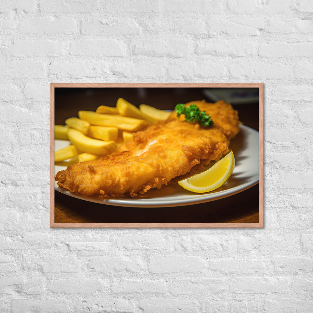 Fish and Chips Framed poster 🤤 from Yumify.AI