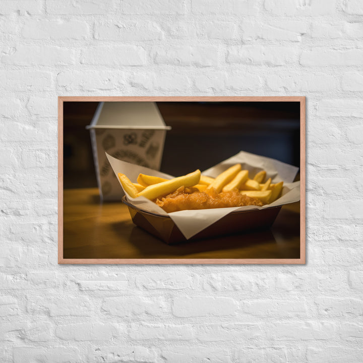 Fish and Chips Framed poster 🤤 from Yumify.AI