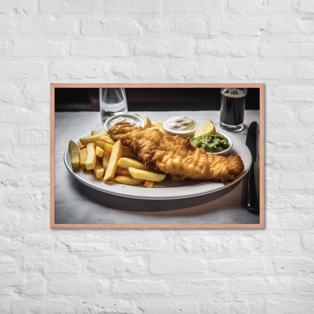 Fish and Chips Framed poster 🤤 from Yumify.AI