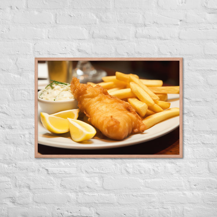 Fish and Chips Framed poster 🤤 from Yumify.AI