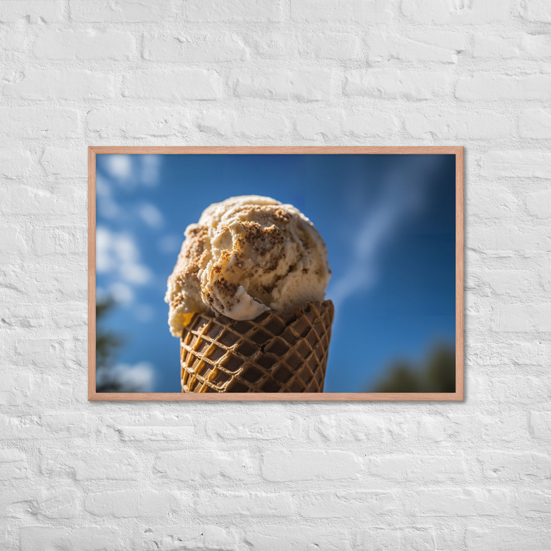 Classic Vanilla Cone Framed poster 🤤 from Yumify.AI