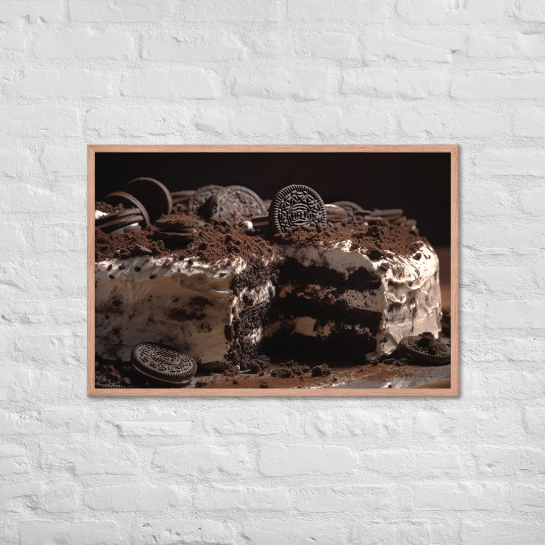 Cookies and Cream Ice Cream Cake Framed poster 🤤 from Yumify.AI