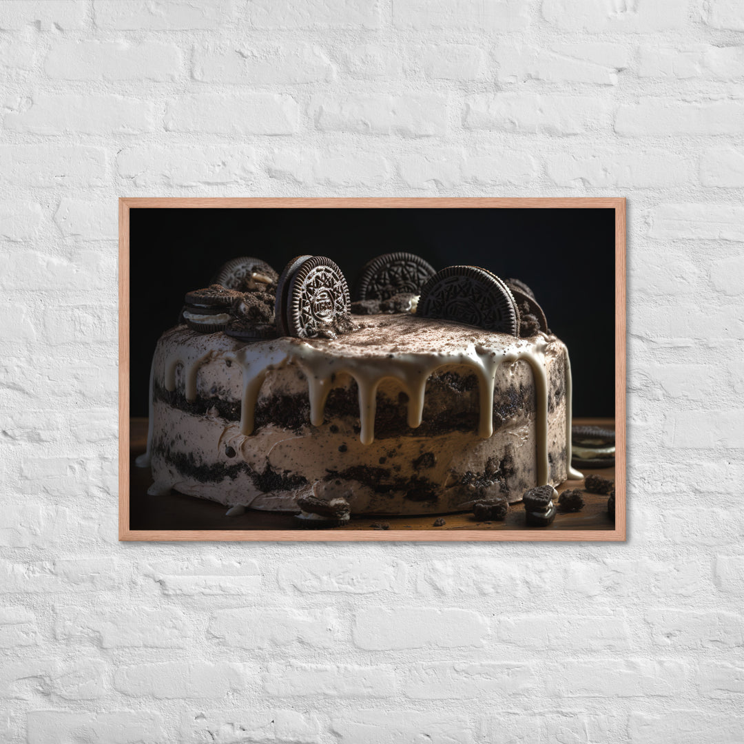 Cookies and Cream Ice Cream Cake Framed poster 🤤 from Yumify.AI