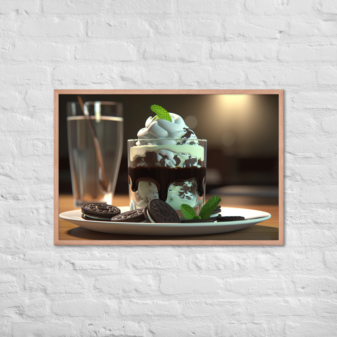 Mint Oreo Sundae Framed poster 🤤 from Yumify.AI