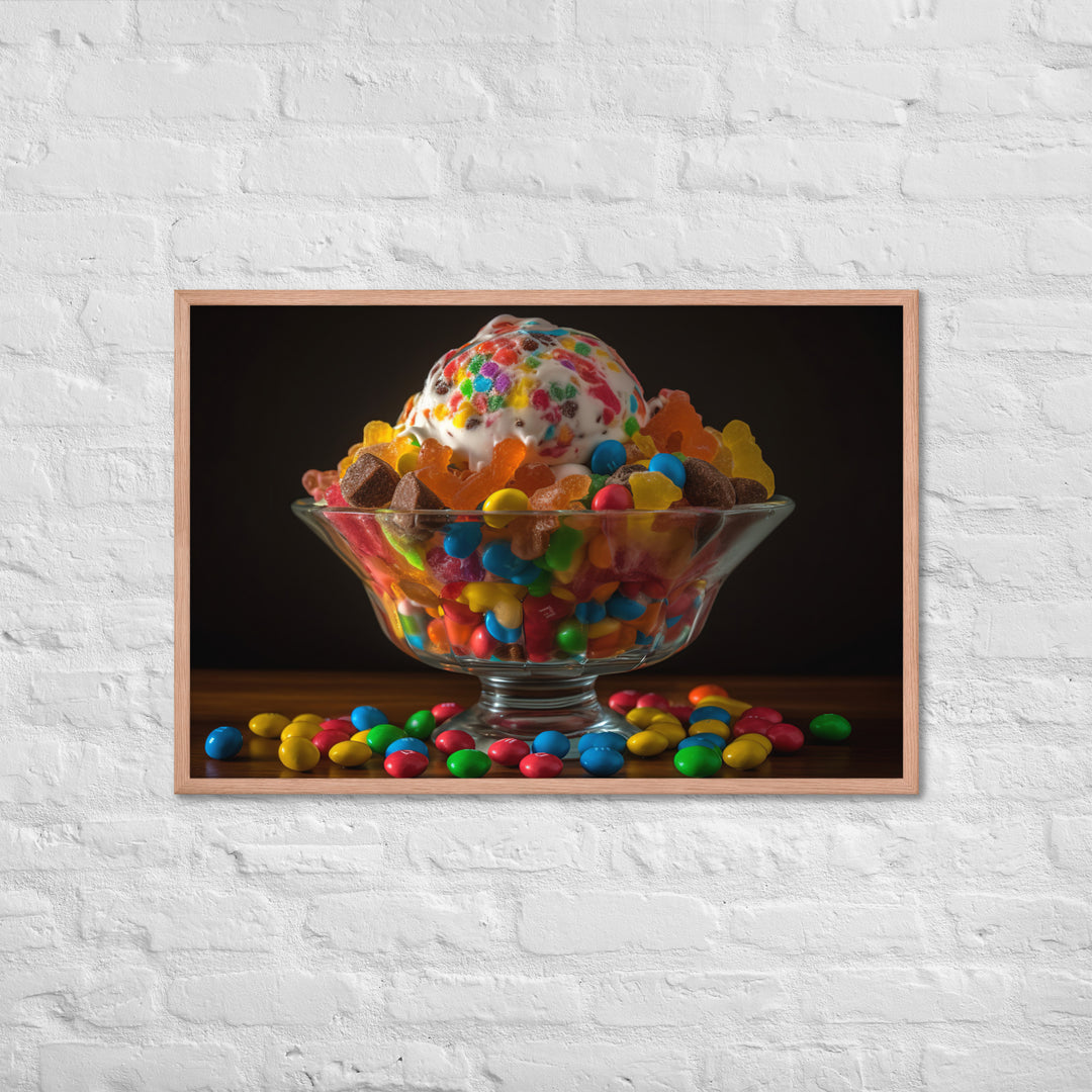 Candy Lovers Delight Sundae Framed poster 🤤 from Yumify.AI