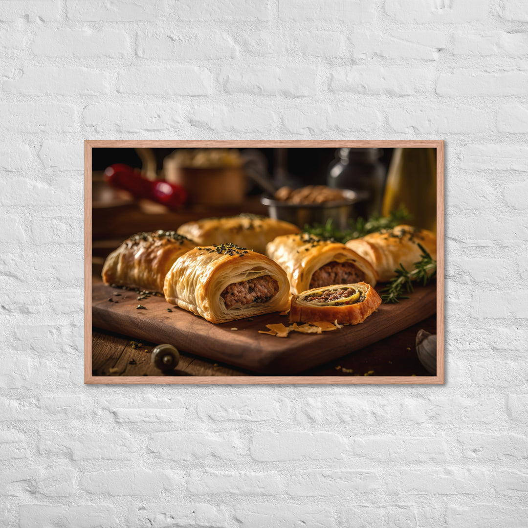 Mediterranean Sausage Roll Framed poster 🤤 from Yumify.AI