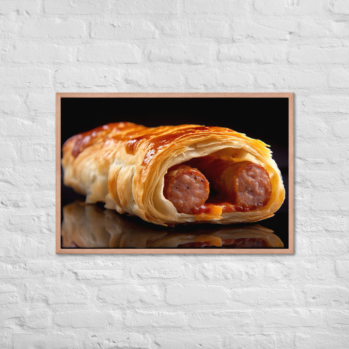 Classic Sausage Roll Framed poster 🤤 from Yumify.AI