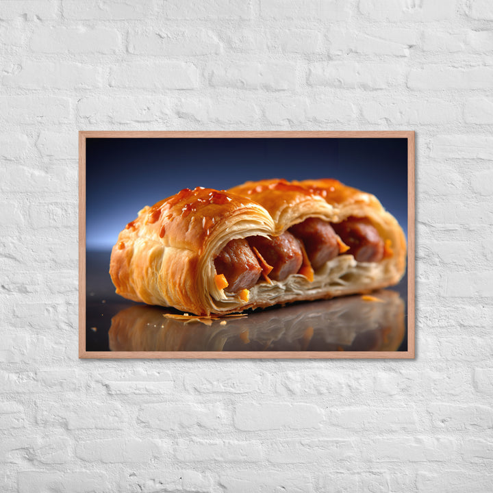 Classic Sausage Roll Framed poster 🤤 from Yumify.AI