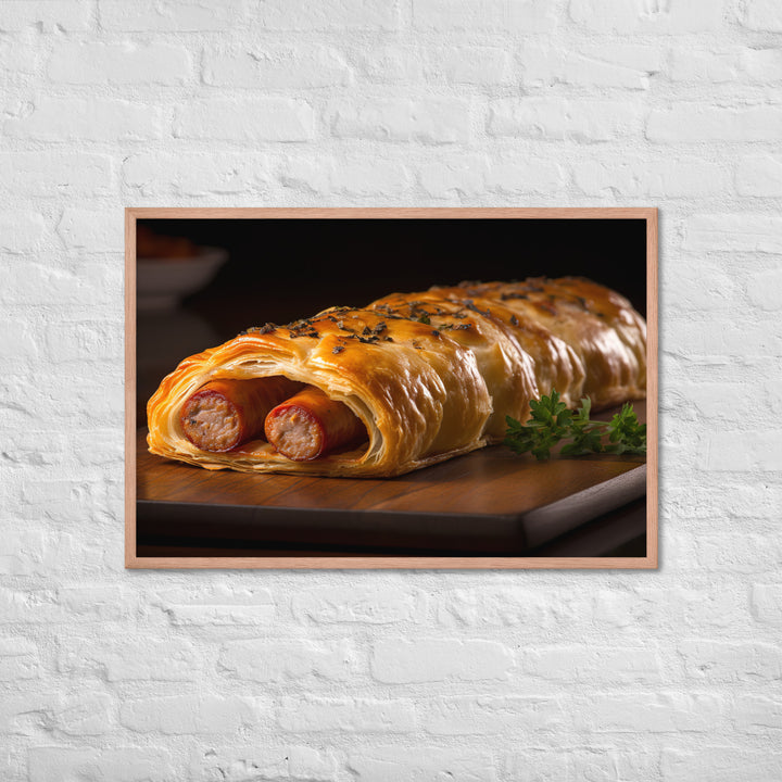 Chicken and Chorizo Sausage Roll Framed poster 🤤 from Yumify.AI