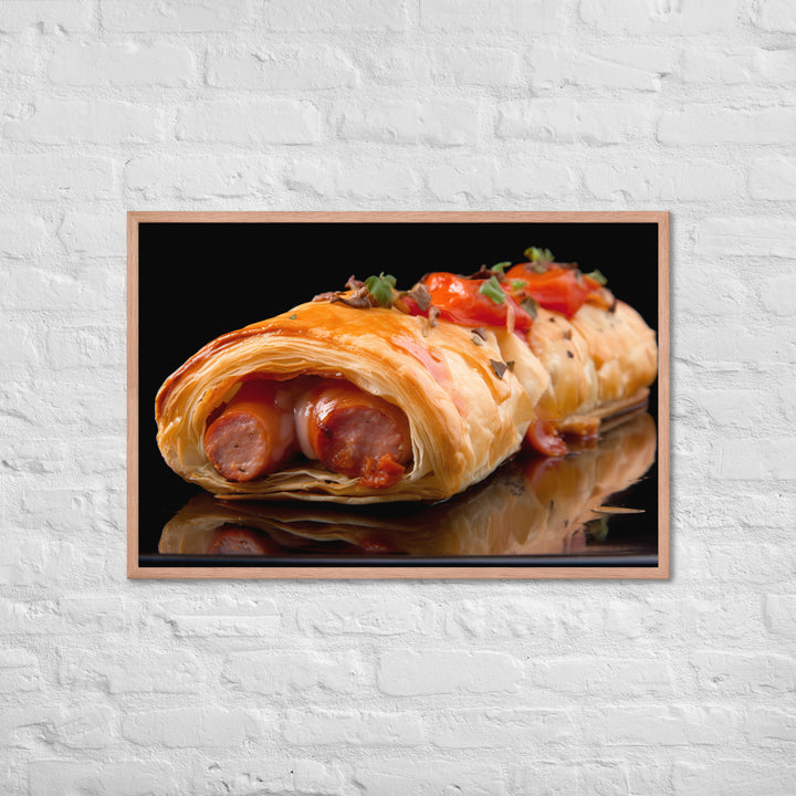 Chicken and Chorizo Sausage Roll Framed poster 🤤 from Yumify.AI