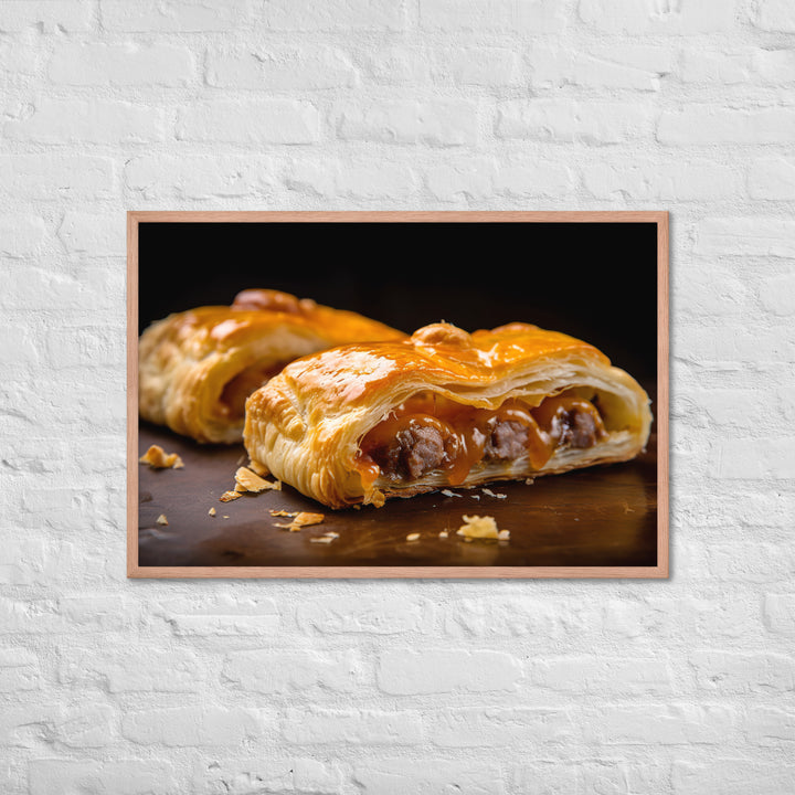 Cheese and Sausage Roll Framed poster 🤤 from Yumify.AI