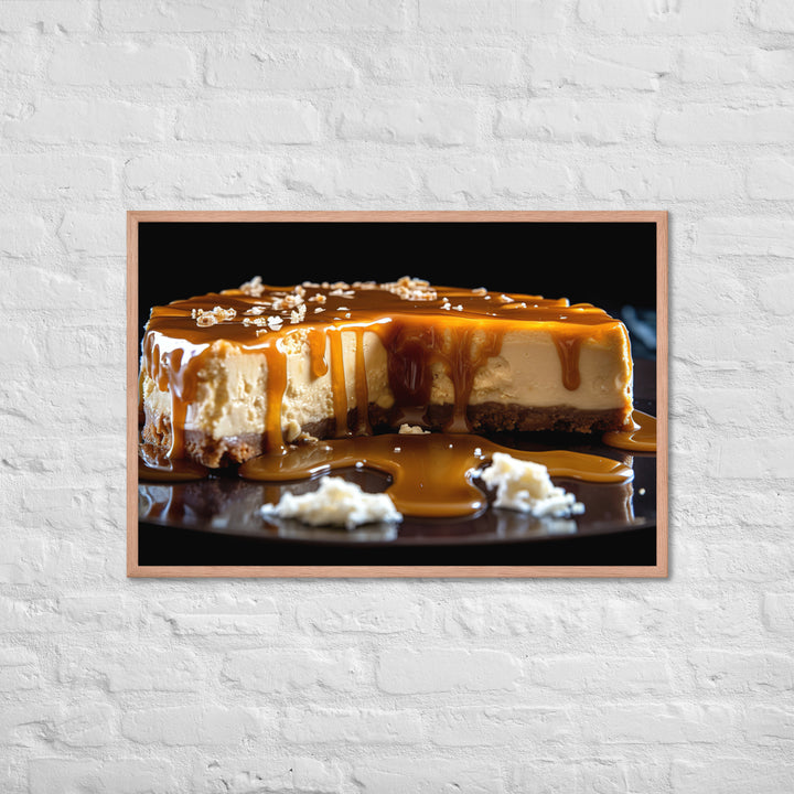 Salted Caramel Cheesecake Framed poster 🤤 from Yumify.AI