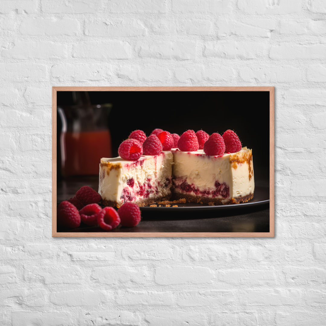 Raspberry Cheesecake Framed poster 🤤 from Yumify.AI