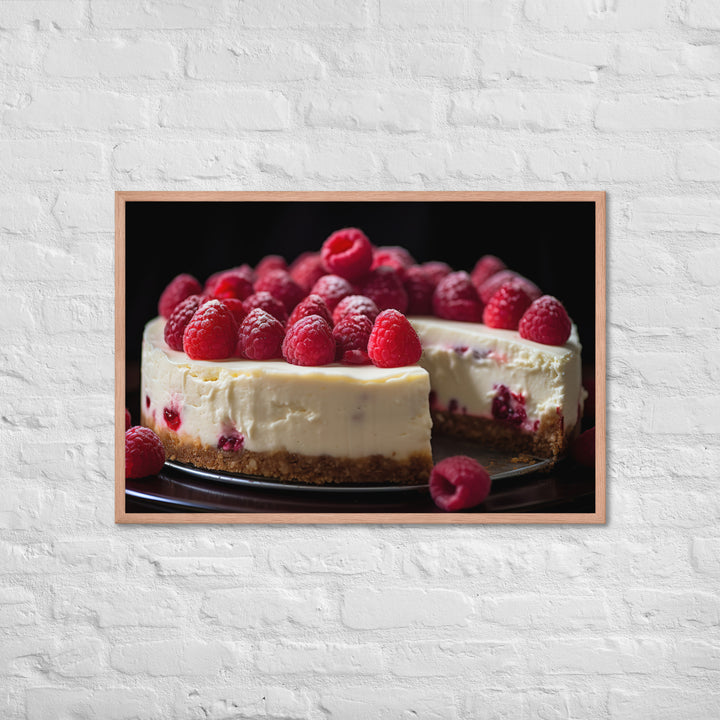 Raspberry Cheesecake Framed poster 🤤 from Yumify.AI