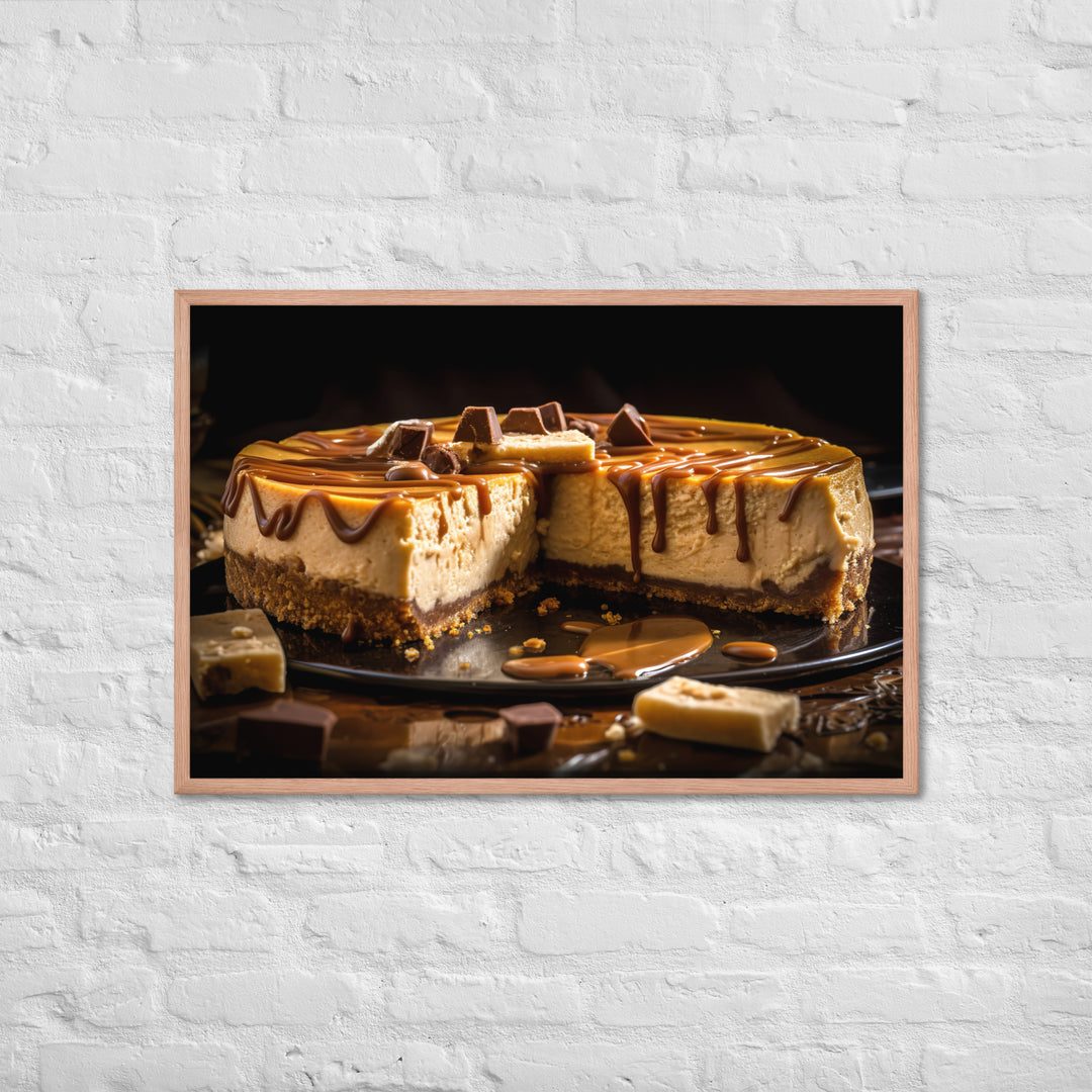 Peanut Butter Cheesecake Framed poster 🤤 from Yumify.AI