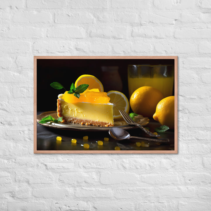 Lemon Cheesecake Framed poster 🤤 from Yumify.AI