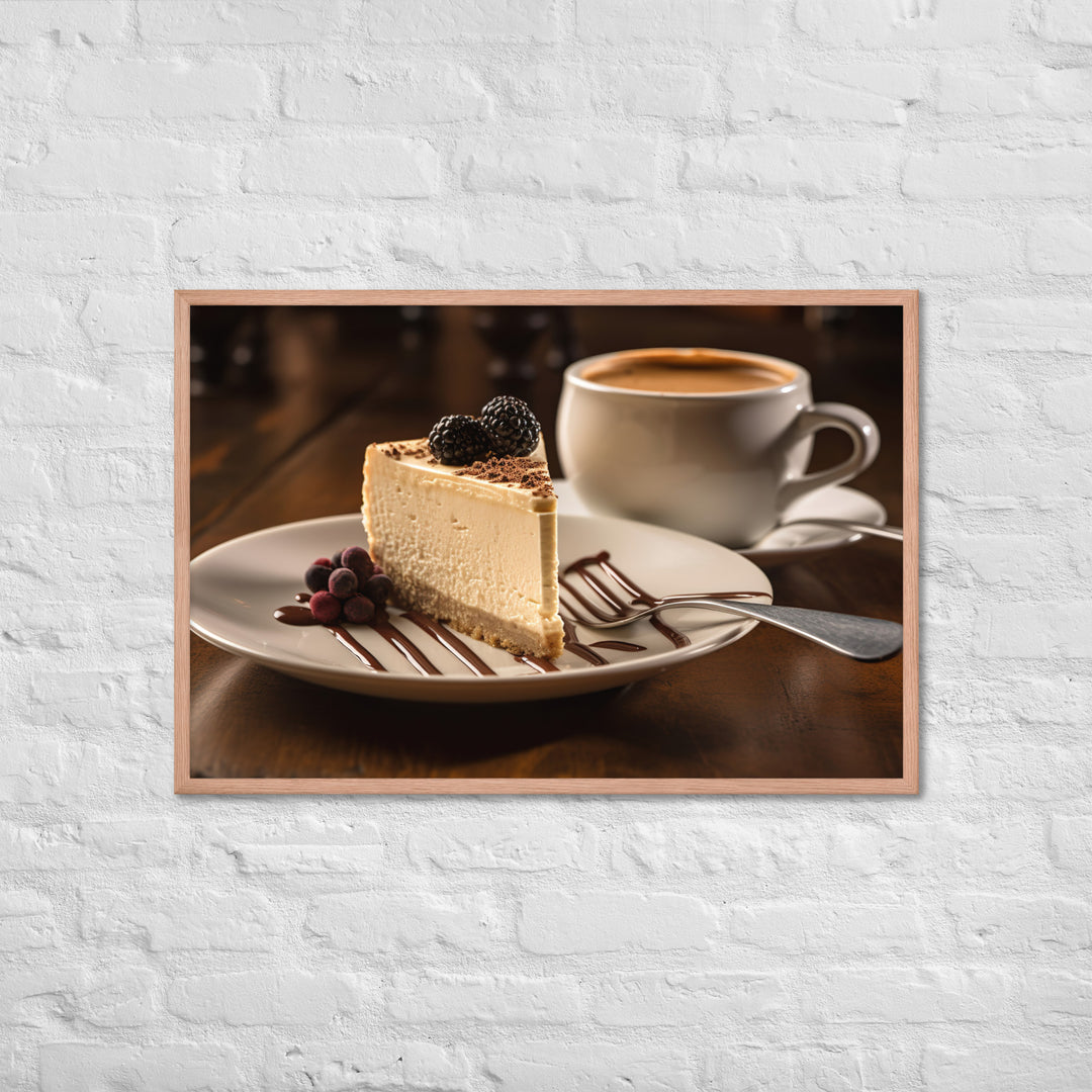 Coffee Cheesecake Framed poster 🤤 from Yumify.AI