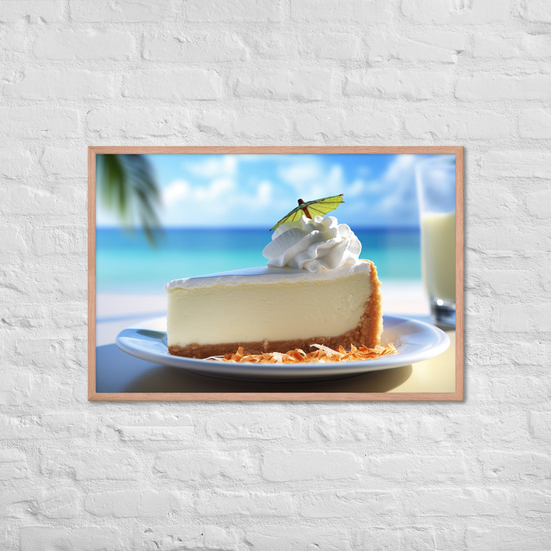 Coconut Cheesecake Framed poster 🤤 from Yumify.AI